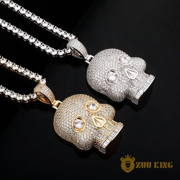 Iced Aaa Cz Skull Pendant ZUU KING